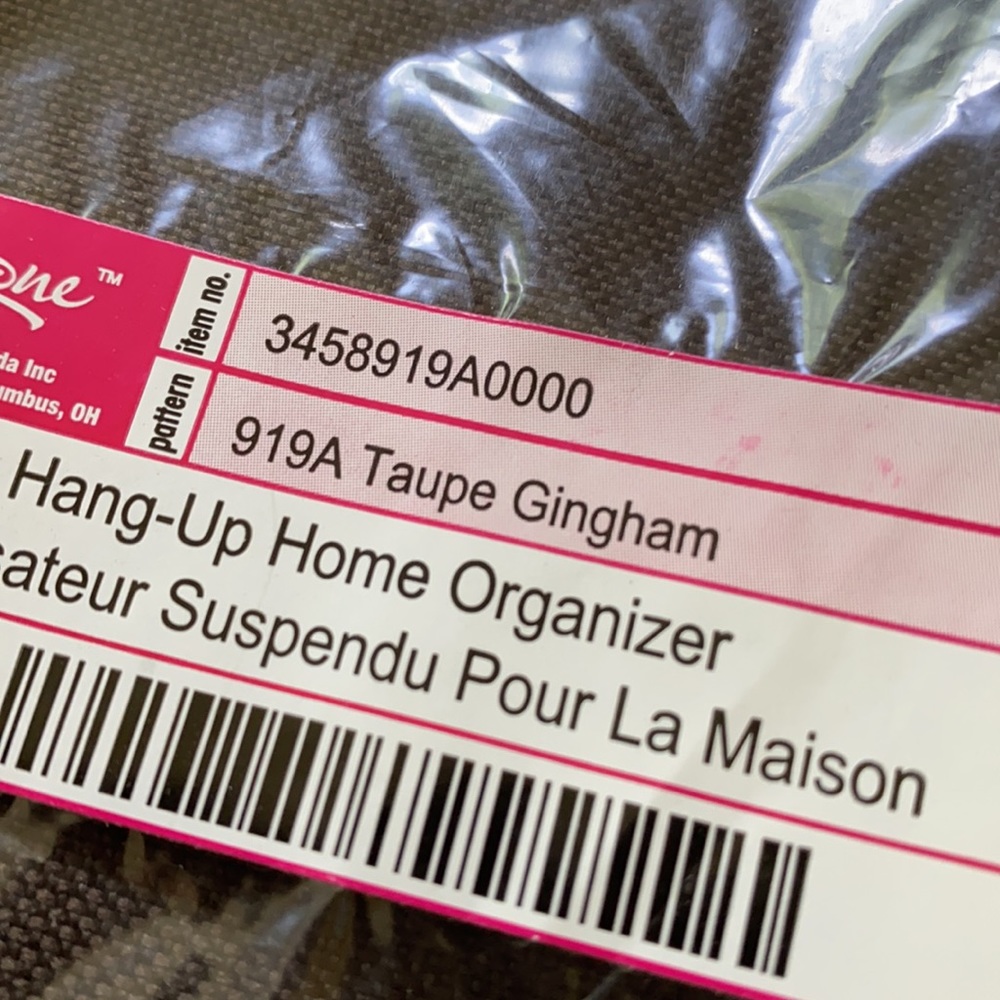 Thirty-one Hang-Up Home Organizer, Taupe Gingham - Picture 5 of 6